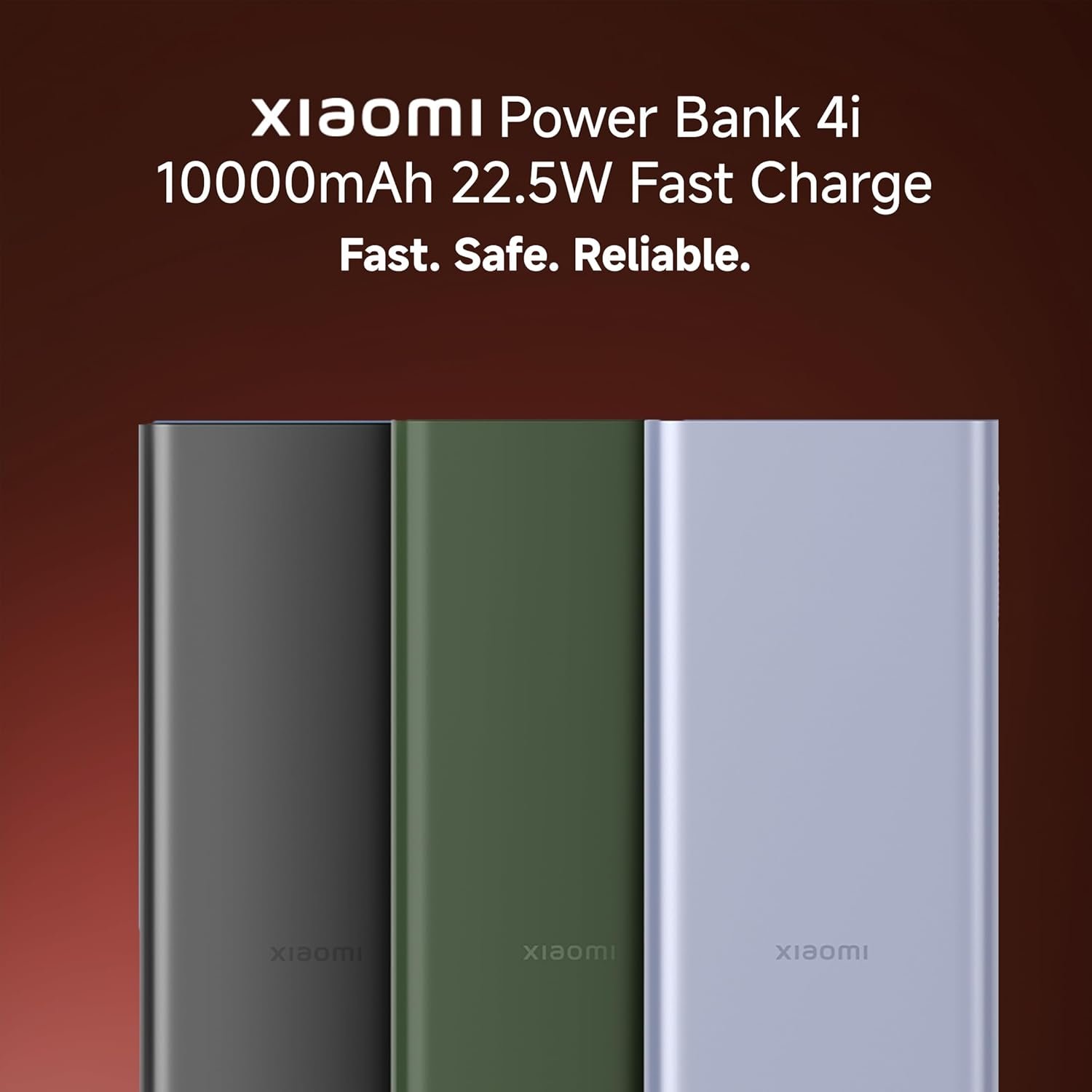 Xiaomi Power Bank 4i 10000mAh 22.5W Fast Charging PD|Smart 12 Layer Protection| Durable Steel Casing |Triple Output Ports|Supports All Phone(MI Power Bank),Purple - Image 2